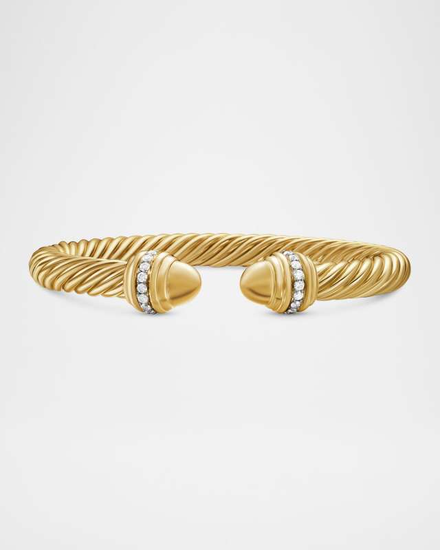 7mm Cable Bracelet in 18K Gol